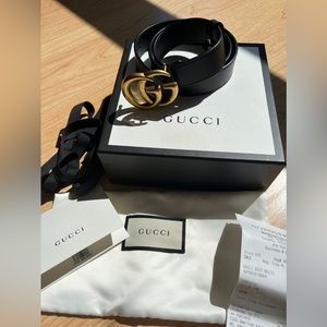 Gucci belt with double G buckle